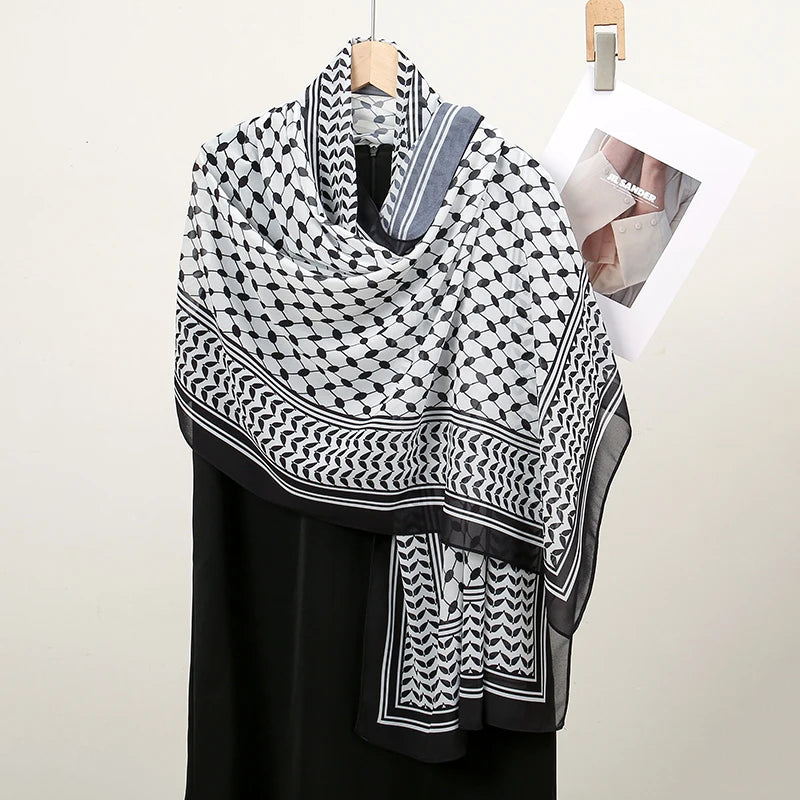 New chiffon printed long scarf female Arab shawl scarf modest prayer Eid al-Fitr prayer dress Ramadan in 2024