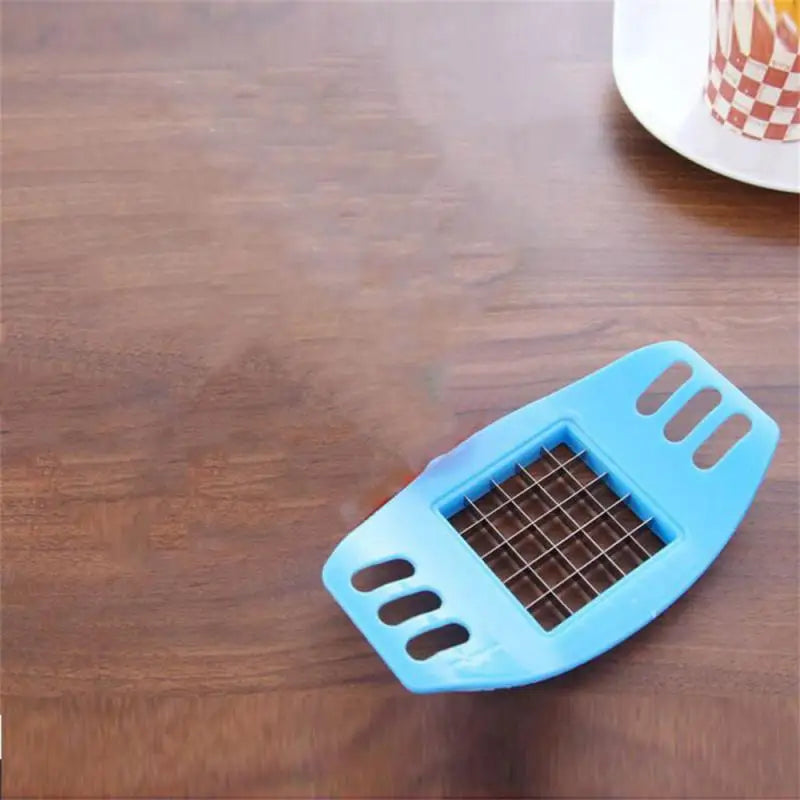French Fries Cutter Easy To Clean Fruit Slicer Multi-function Vegetable Cutter Kitchenware Stainless Steel Abs 42g Potato Slicer