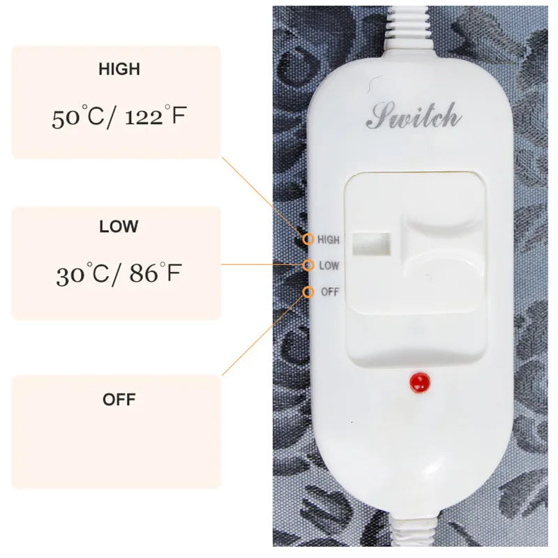 Pet Heating Pad Electric Blanket Dog Mattress Winter Warm Bed Waterproof Adjustable Anti-Bite Puppy Dog Pet Products