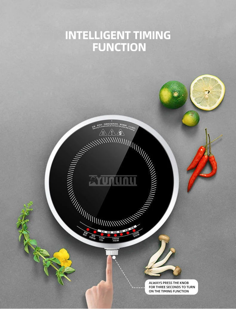Kitchen Smart Cooktop Portable Induction Cooker Household 2200W Inductions Kochplatte High Power Fogao