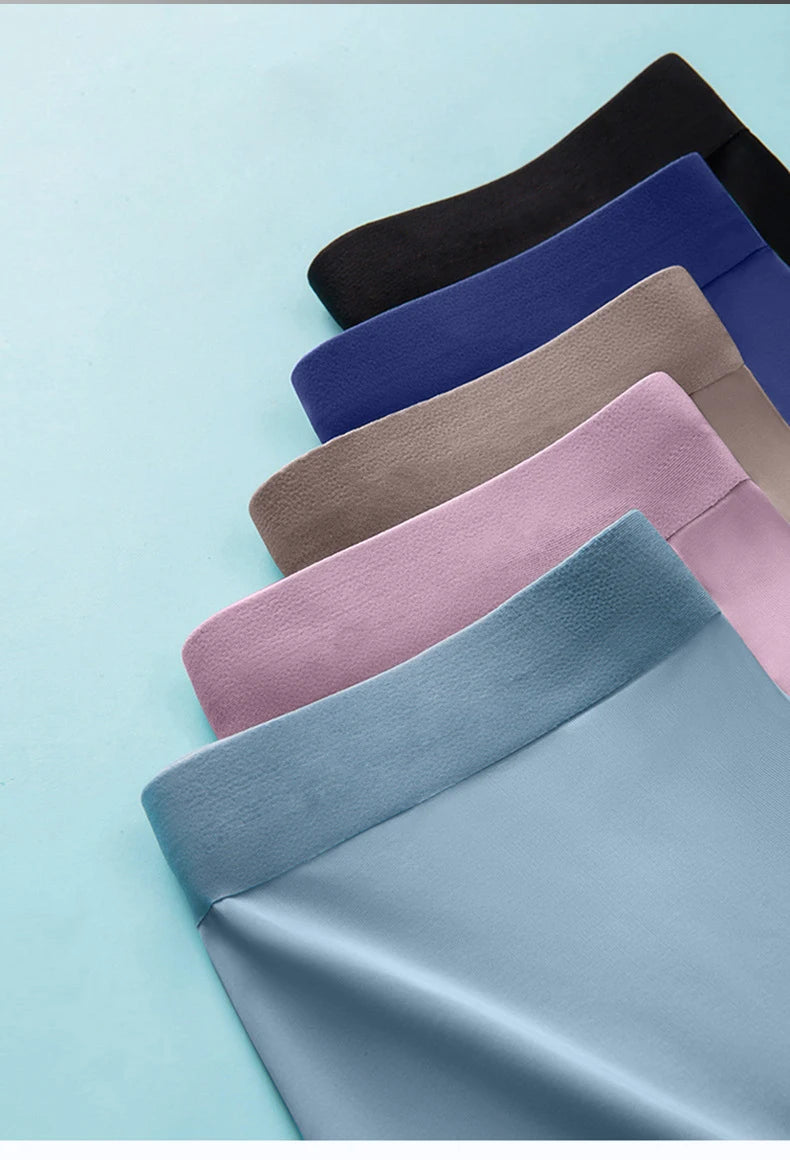 Men Boxers Men's Underwear 3A Antibacterial Underpants ice silk Men Boxer Shorts Breathable Elastic Male Panties Plus Size L-4XL