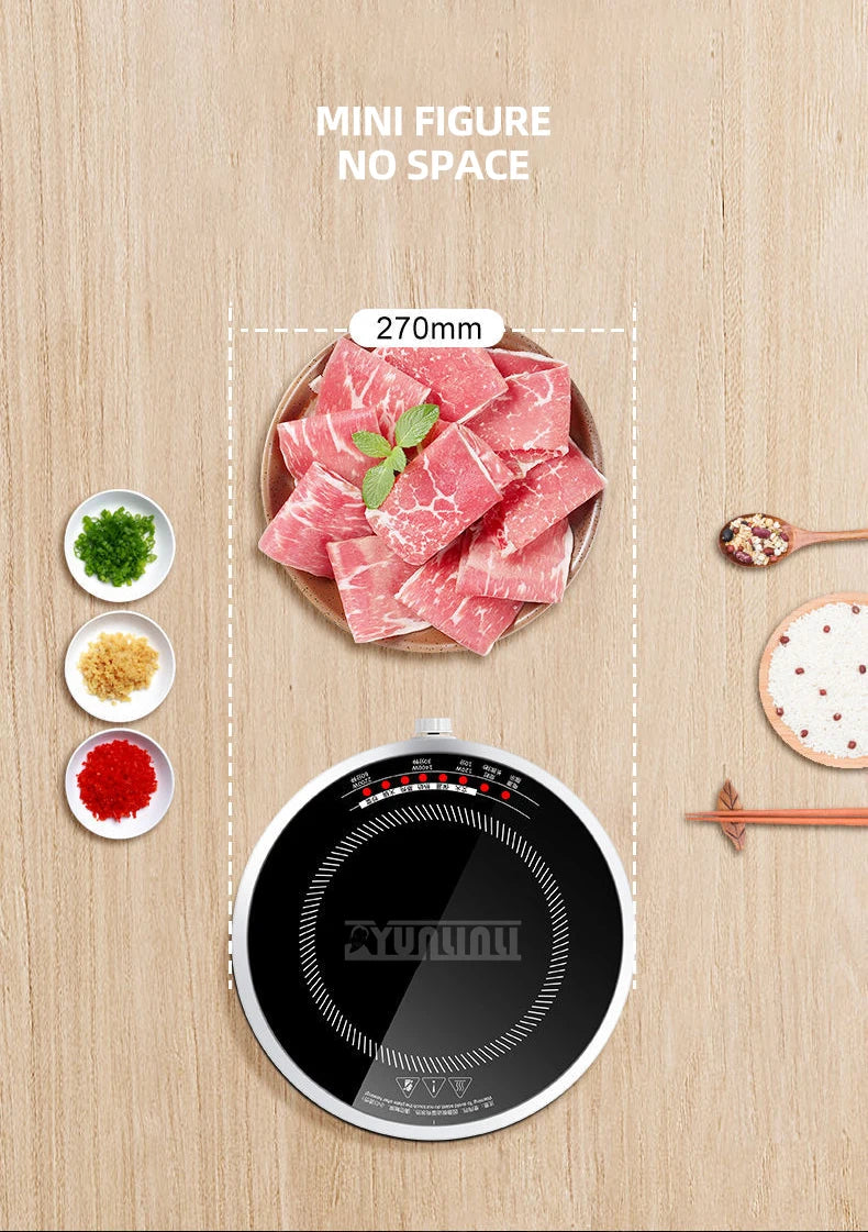 Kitchen Smart Cooktop Portable Induction Cooker Household 2200W Inductions Kochplatte High Power Fogao