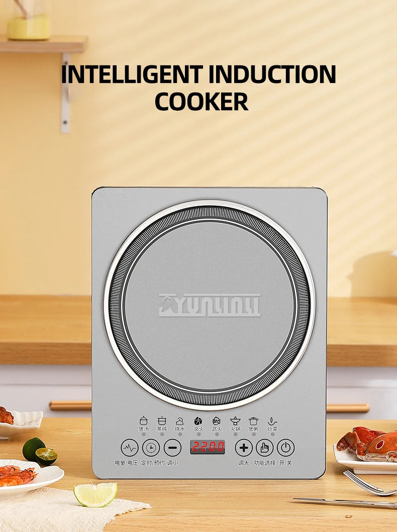 2200W Commercial Induction Cooker Household Multi-Functional Energy Saving Induction Cooker