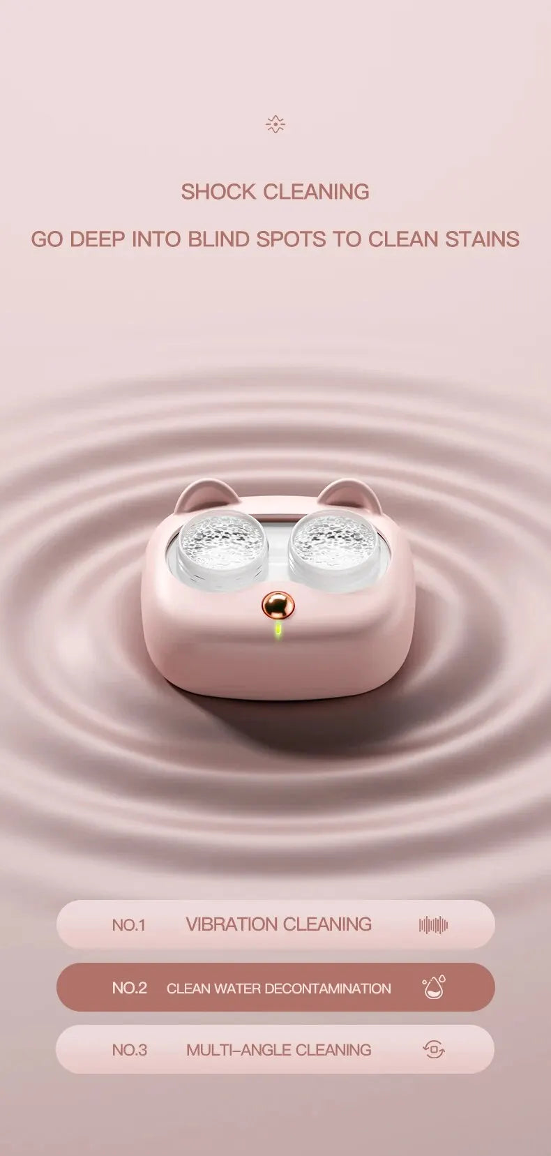 Portable Contact Lens Cleaner High Frequency Vibration Contact Lens Cleaning Case Beauty Pupil Storage Cleaning Container Tools