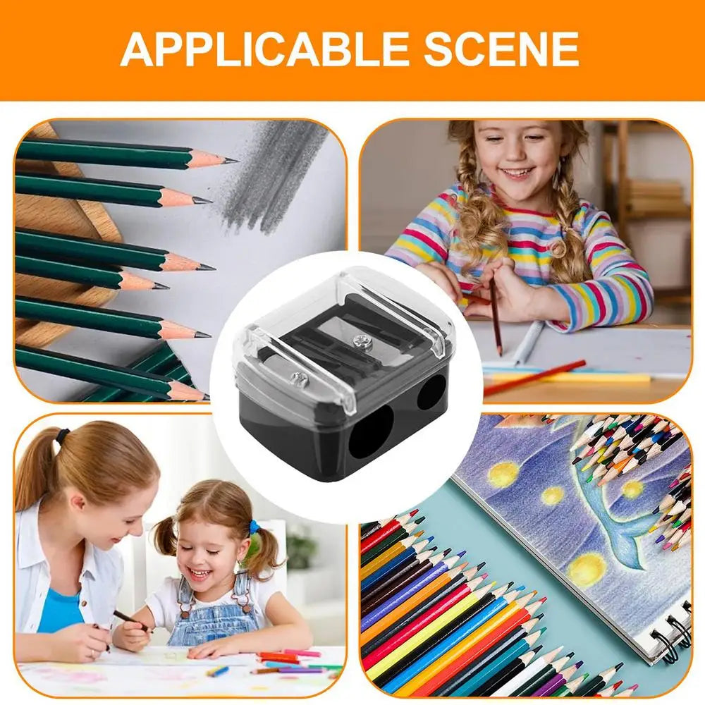 Color Pencil Sharpeners Dual Holes Pencil Sharper For Efficient Sharpening Portable Multifunctional Sharpening Cutter Stationary