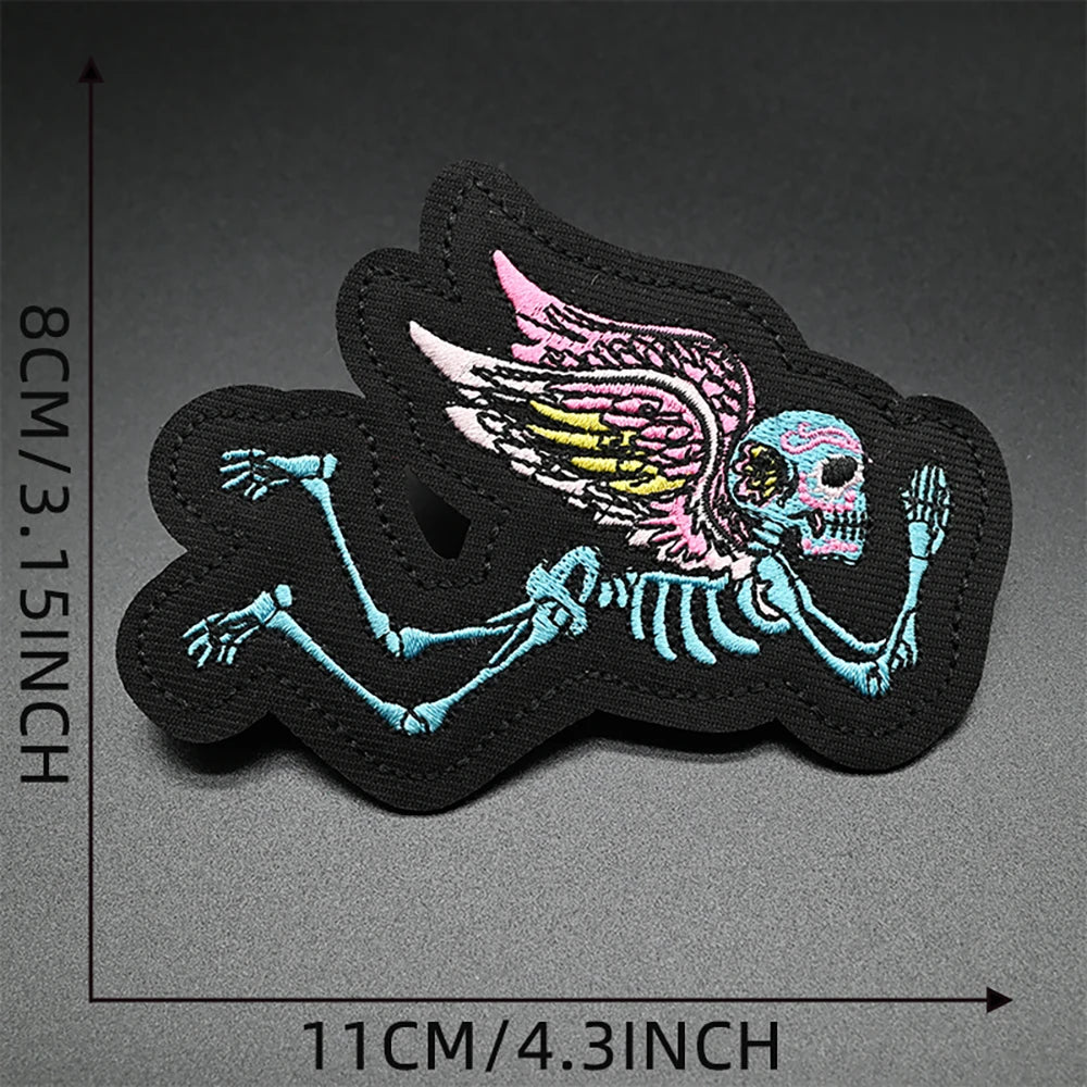 Halloween Iron-on Patch for Clothes Stickers Pumpkin Ghost Apple Devil Embroidery Backpack Jacket Horror Punk Patches Decorative