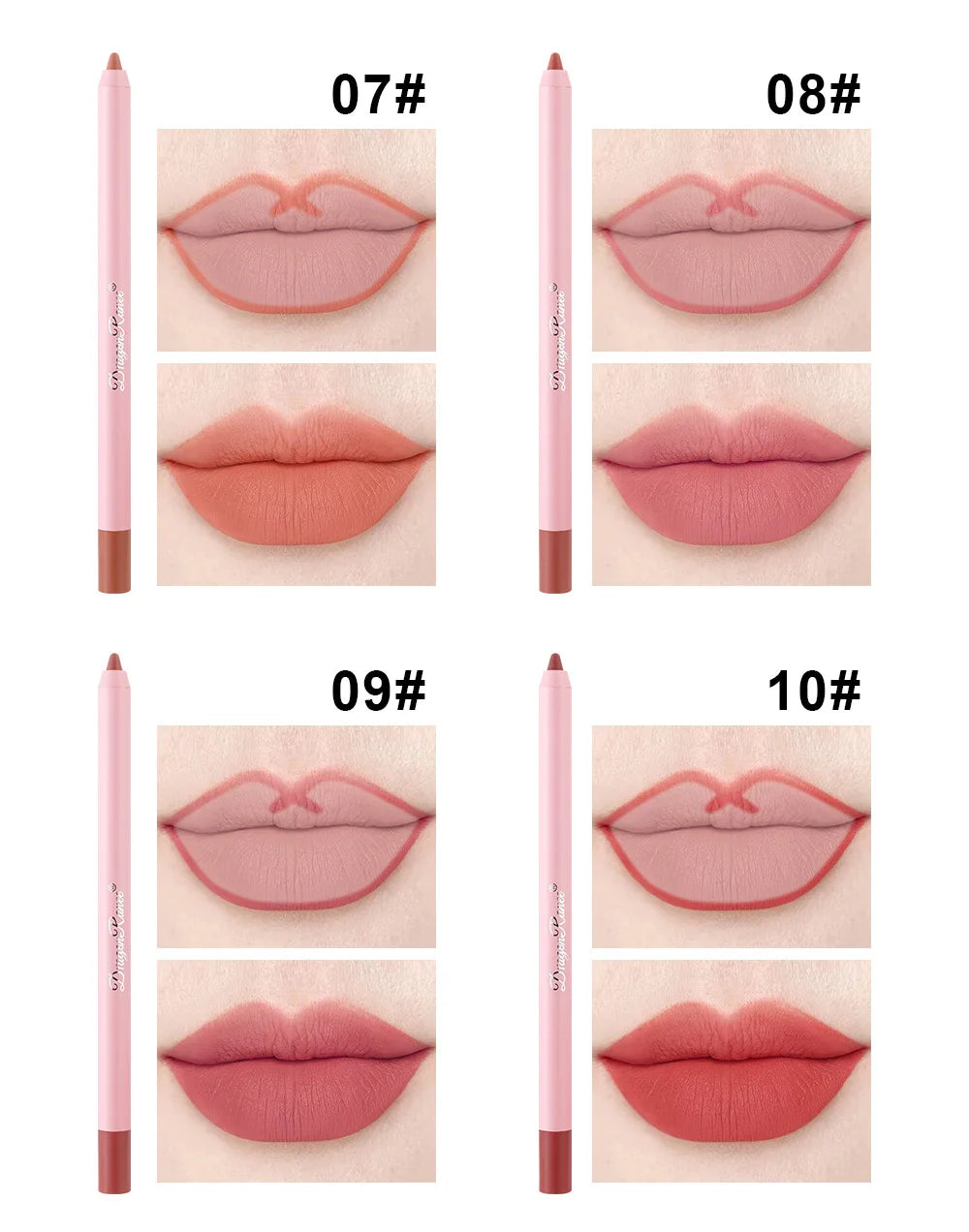 12 Colour Matte Lip Liner Pencil Carving Labial Makeup Lasting Brown Lip Liners Waterproof Lipstick Pen Lip Contouring Cosmetics