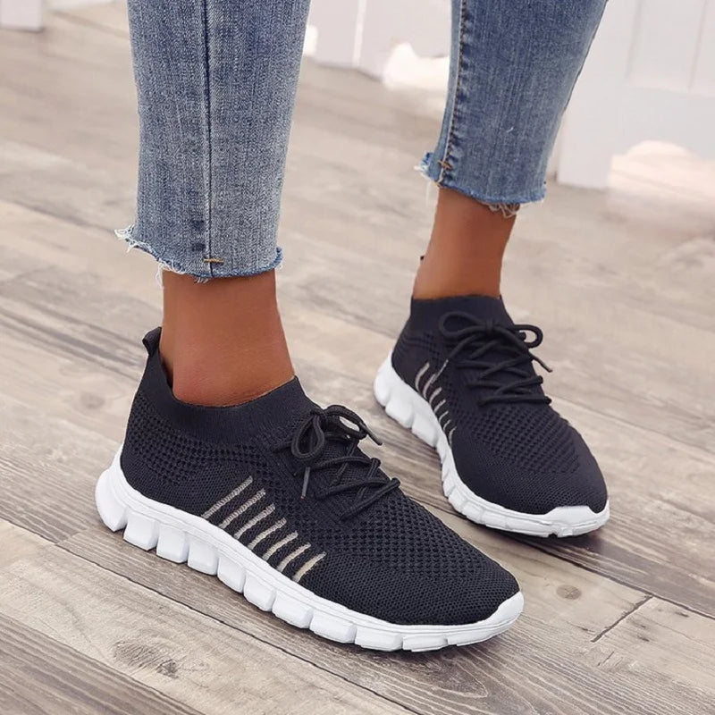 Women Mesh Breathable Shoes Slip on Flat Shoes Woman Tenis Ladies Casual Shoes Walking Footwear Sneakers Womens Vulcanize Shoes