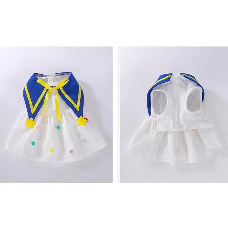 Dog Princess Dress Cute Pet Dog Mesh Dress Kitten Puppy Pet Skirt Summer Dog Dress Bow Lace Korean Poodle Chihuahua Dog Clothes