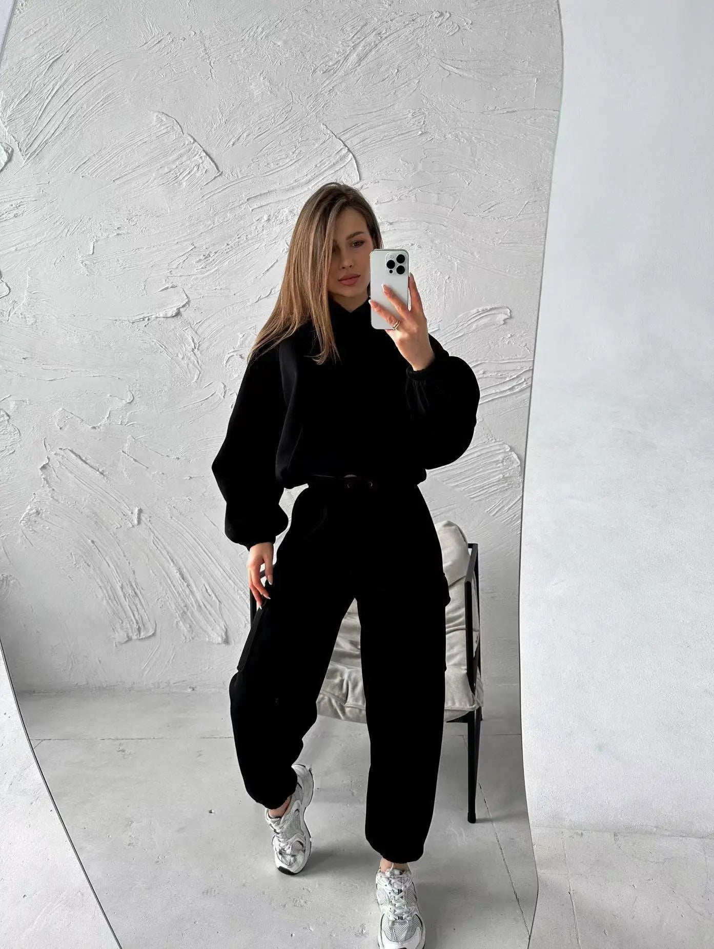 2024 Autumn Hoodies And Pants Hoodies Set Clothes Women Two Pieces Sweatshirts Trousers Sets For Female Elegant Clothing Winter