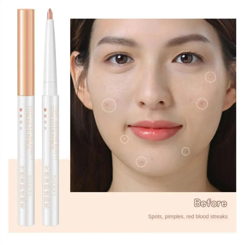 Concealer Eyebrow Pen Stick Natural Moisturizing Concealer Pencil Cover Spot Dark Circles Invisible Pores Waterproof Face Makeup