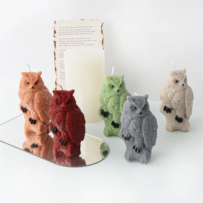 Halloween Cute Owl Candle Silicone Mold For Festive And Romantic Decoration Gypsum form Homemade Handicraft Gift Making Kitchen