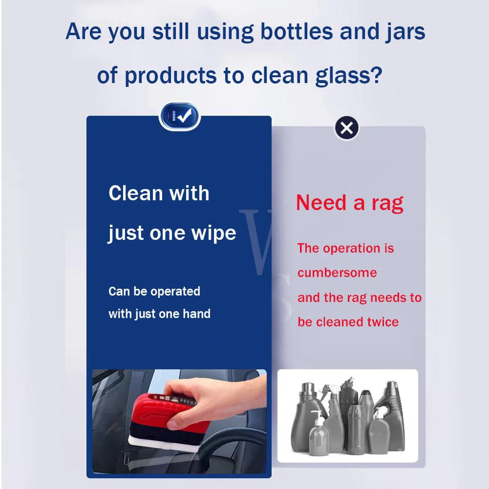 Car Windshield Cleaner Removes Dirt Oil Film Remover Car Glass Sponge Cleaning Brush Powerful Windshield Oil Film Stain Removal