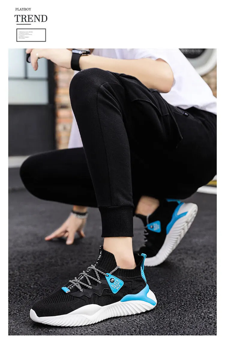 2022 Men Sneakers New Style Breathable Lace Up Men Mesh Shoes Fashion Casual No-slip Vulcanize Shoes Men Tenis Masculino