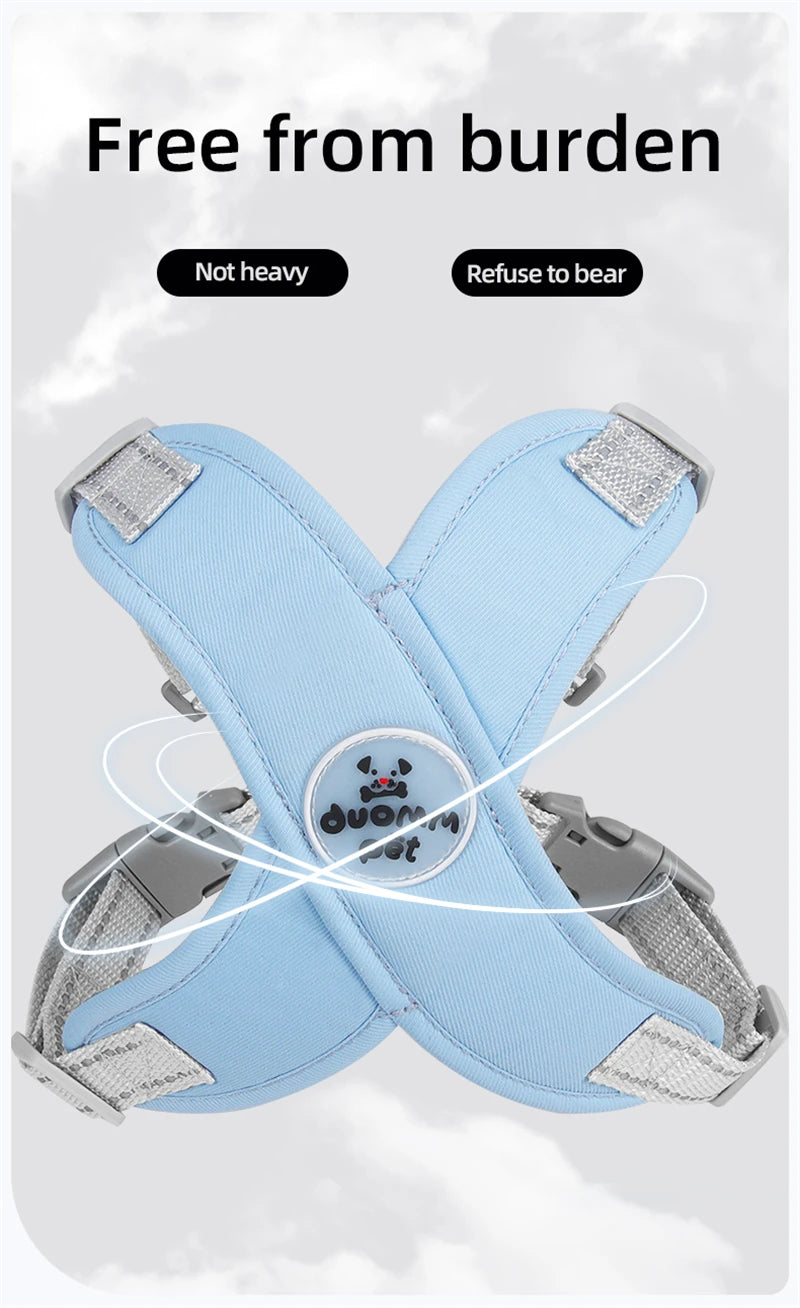 Dog Harness Leash Set Breathable Pet Chest Strap Reflective French Bulldog Vest Harness for Small Medium Dogs Puppy Collar Yorks