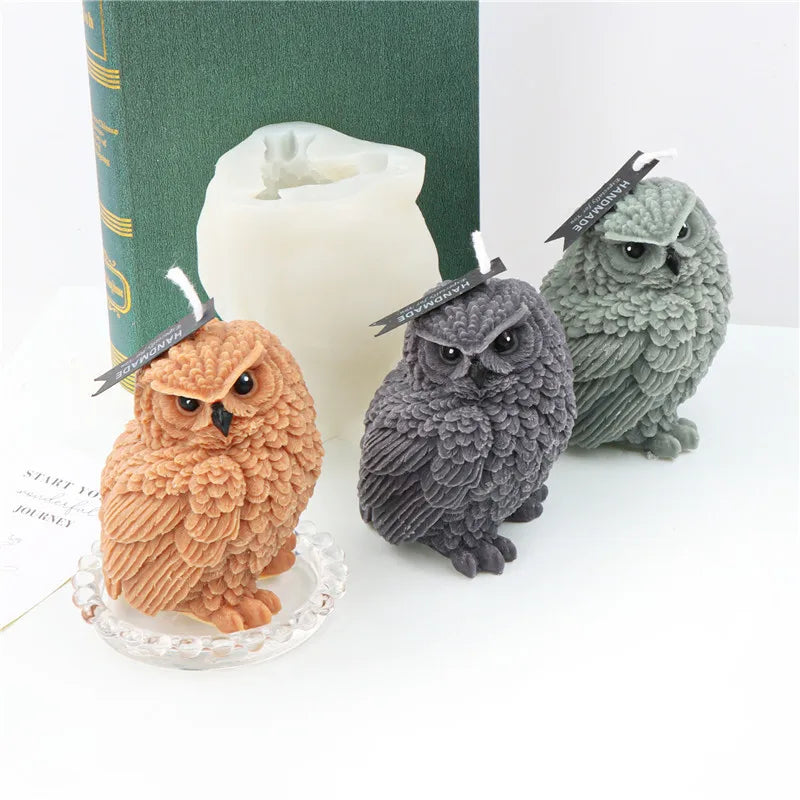 Halloween Cute Owl Candle Silicone Mold For Festive And Romantic Decoration Gypsum form Homemade Handicraft Gift Making Kitchen