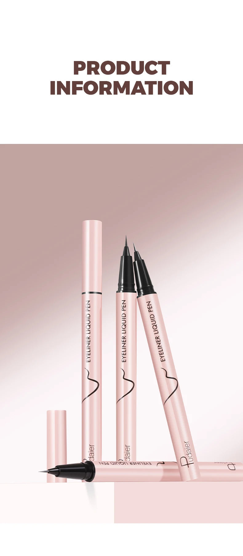 Waterproof Quick Dry Liquid Eyeliner Portable Ultra-fine Black Long Lasting Sweatproof Quick-drying Eyeliner Pencil Eyes Makeup