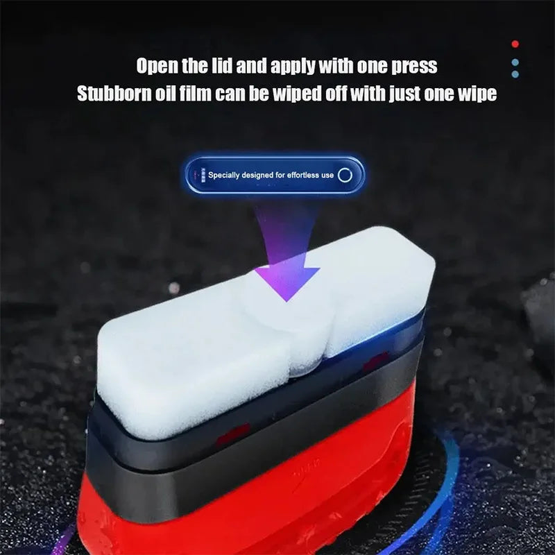 Car Window Glass Oil Brush Film Clean Brush Strong Stain-Removing Glass Wipe Front Window Rearview Mirror Brush Household Clean