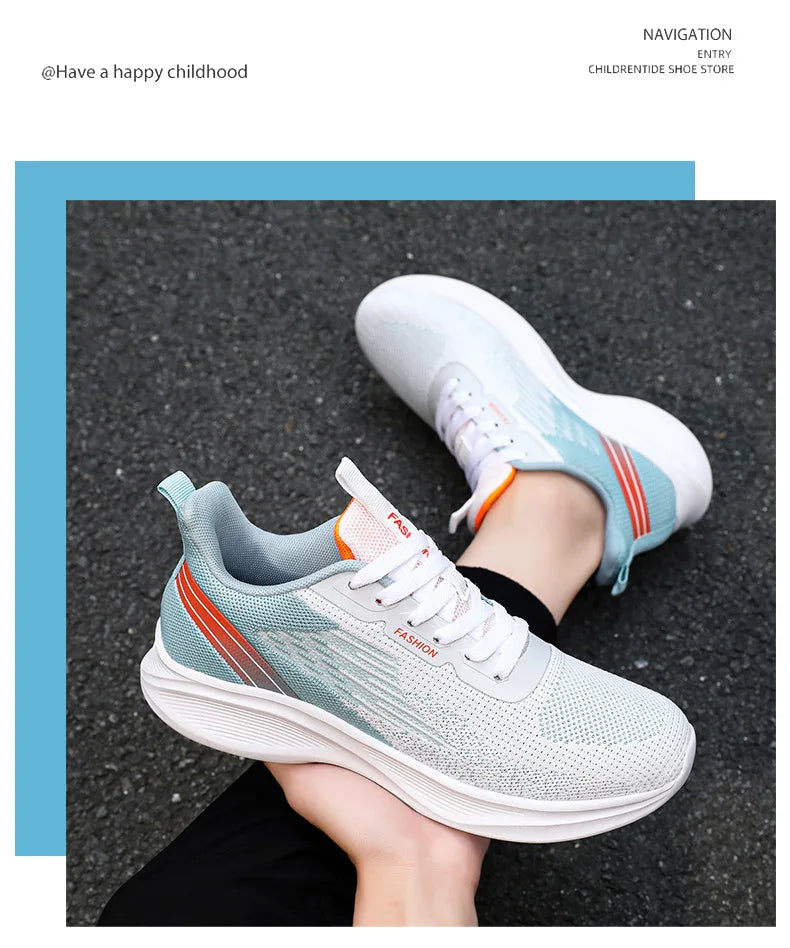 2024 Men's Shoes Spring fashion Soft sole sports single shoes flying woven Casual style men's Running shoes sneakers
