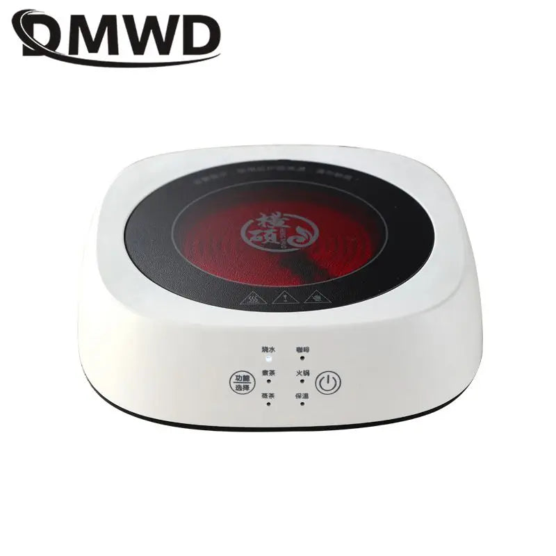 1200W Mini Electric Stove Portable Heating Furnace Cast Iron Hot Plate Coffee Milk Heater Temperature Adjustable Tea Warmer 15cm
