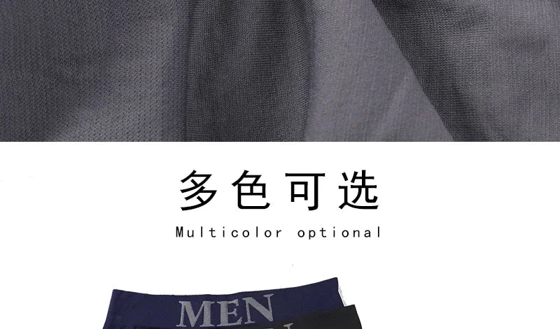 3Pcs/Lot Men's Panties Underwear Boxers Breathable Man Boxer Solid Underpants Comfortable Male Brand Shorts Black Blue Underwear