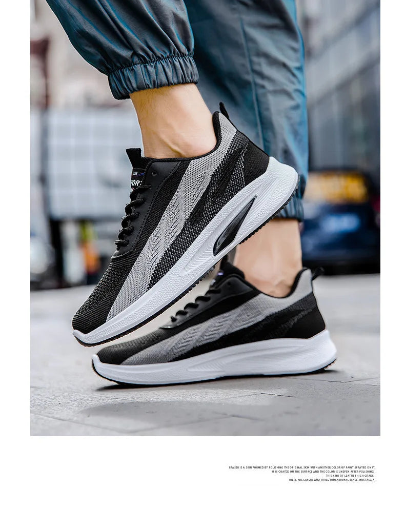 2024 new Men's sneakers Summer men's shoes breathable lace-up lightweight running shoes