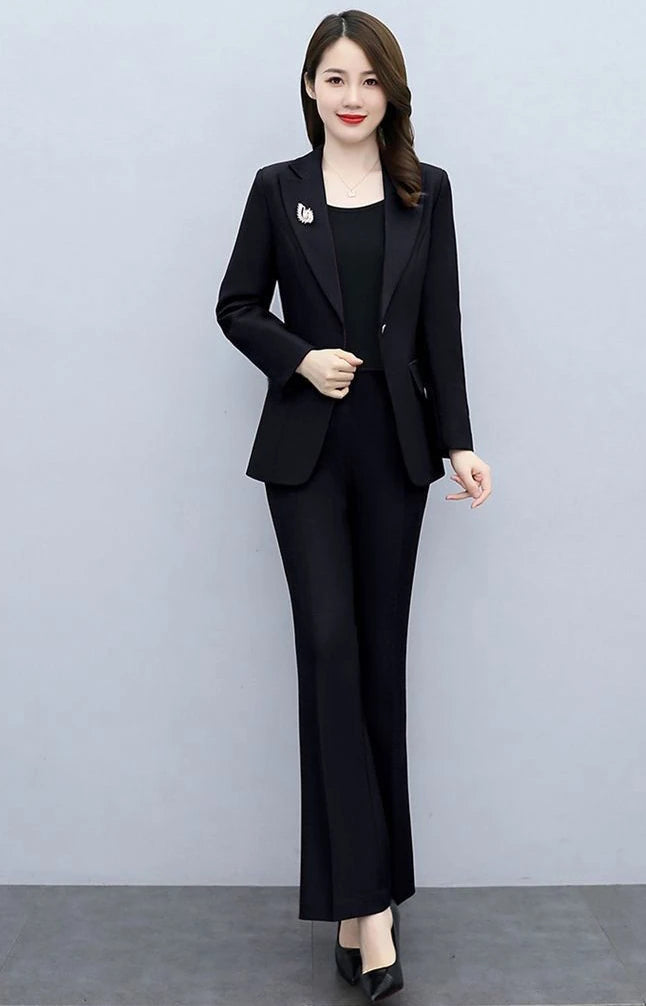 Outfit Wide Leg Trouser Suit Blazer and Womens 2 Pant Sets White Two Piece Set Pants for Women Formal Business Sexy Classy Xxl D
