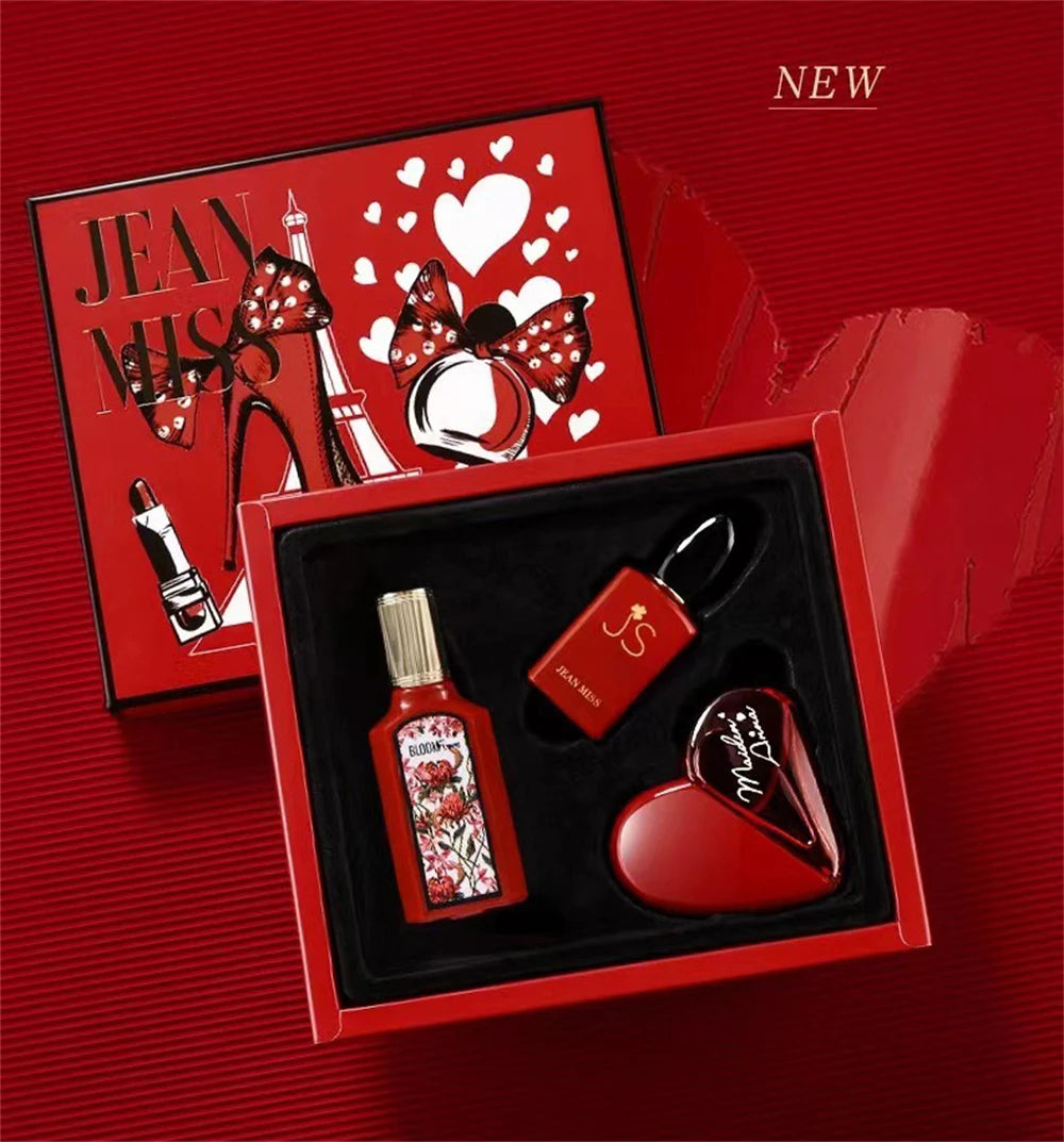Brand Women Gift Box 110ml Three Piece Set Lasting Fragrance Perfume Floral Scent Pheromone Eau De Parfum Cologne Aromatic Water