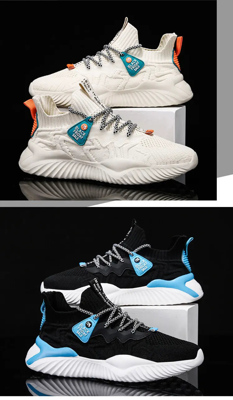 2022 Men Sneakers New Style Breathable Lace Up Men Mesh Shoes Fashion Casual No-slip Vulcanize Shoes Men Tenis Masculino