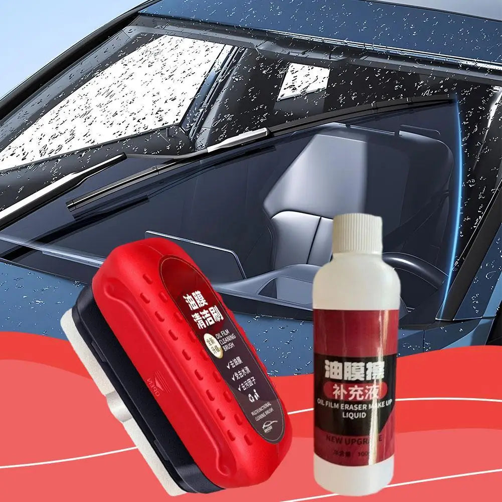 Car Window Glass Oil Brush Film Clean Brush Strong Stain-Removing Glass Wipe Front Window Rearview Mirror Brush Household Clean