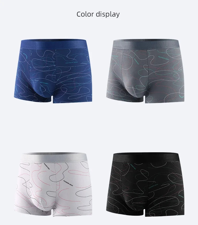 Underwear Men Thin Male Boxers 2024 New Summer Shorts Panties Elastic Soft And Comfortable