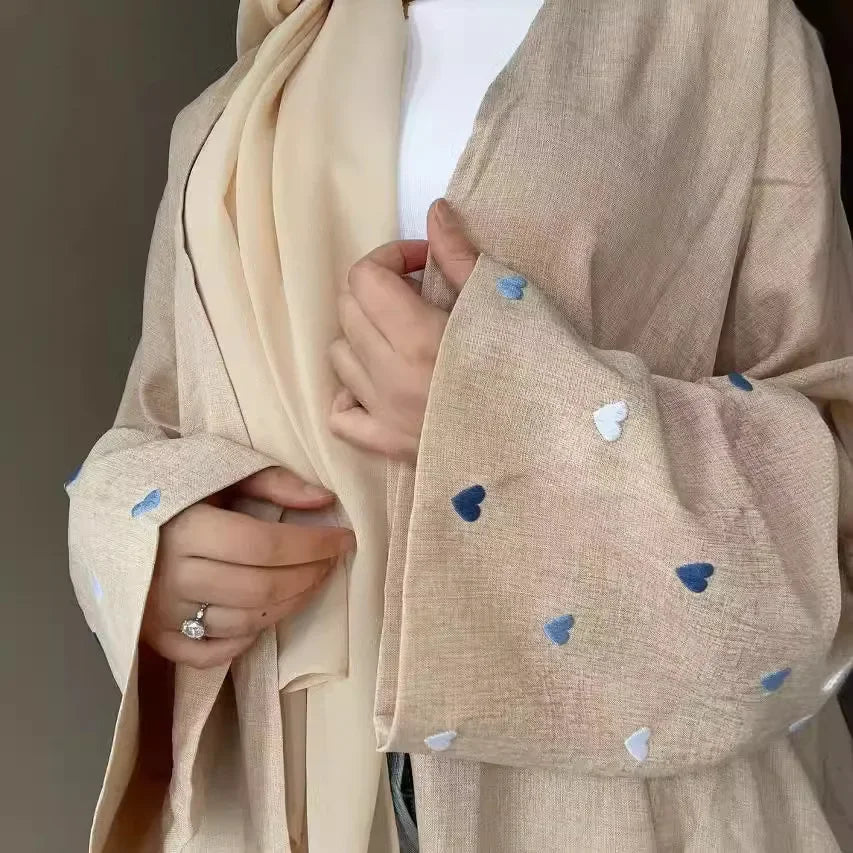 Modest Abaya Women Morocco Kaftan Embroidery Dresses Arabic Vestidos Jalabiya Eid Muslim Dubai Cardigan Long Robe Ramadan Abayas