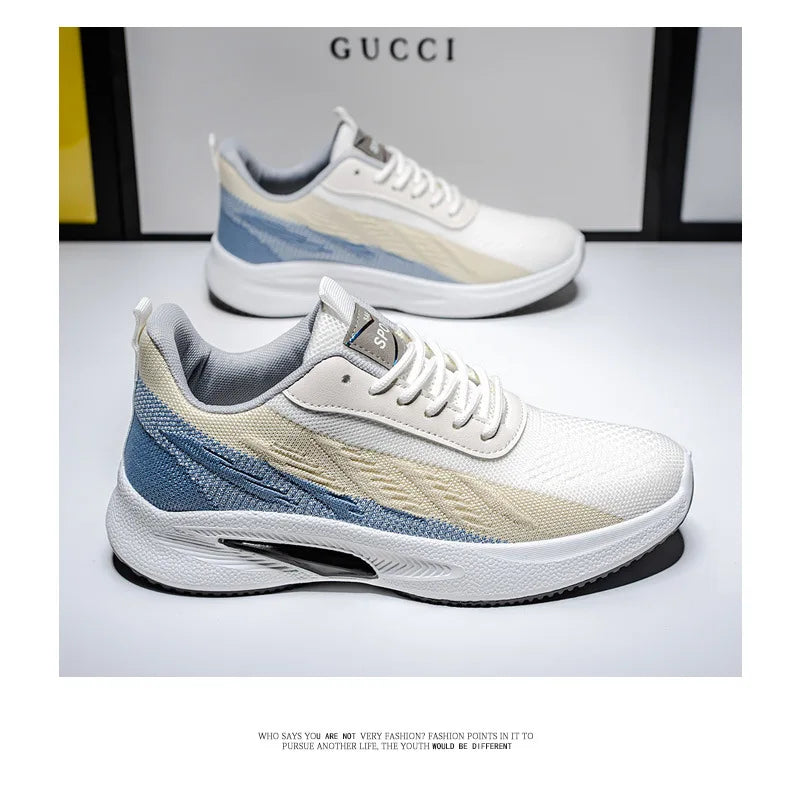 2024 new Men's sneakers Summer men's shoes breathable lace-up lightweight running shoes