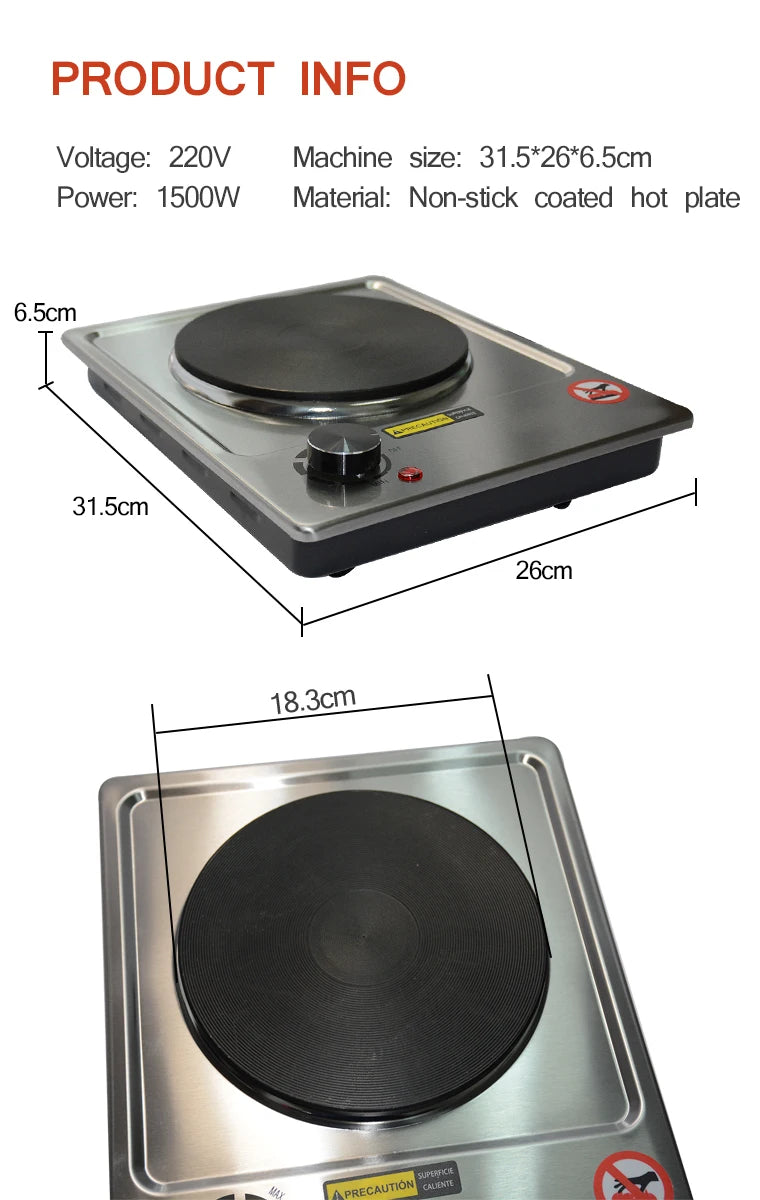 DMWD 1500W Household Induction Cooker Electric Stove Electromagnetic Oven Hot Plate Waterproof Heating Furnace Kitchen Tool 220V