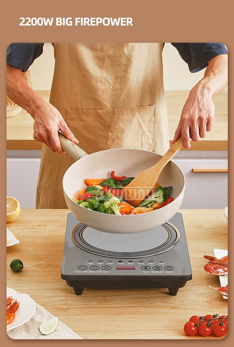 2200W Commercial Induction Cooker Household Multi-Functional Energy Saving Induction Cooker