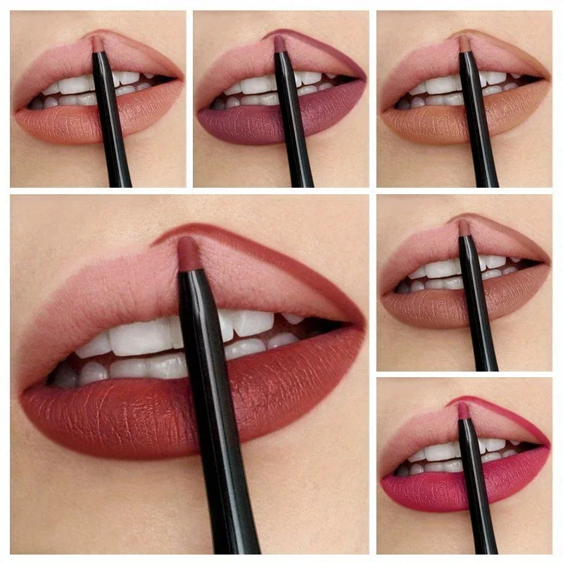 Lips Velvet Matte Lip Liner Pencil Waterproof Lasting Plump Lipstick Natural Lips Pencil Contour Line Makeup Lipliner Pen Gifts