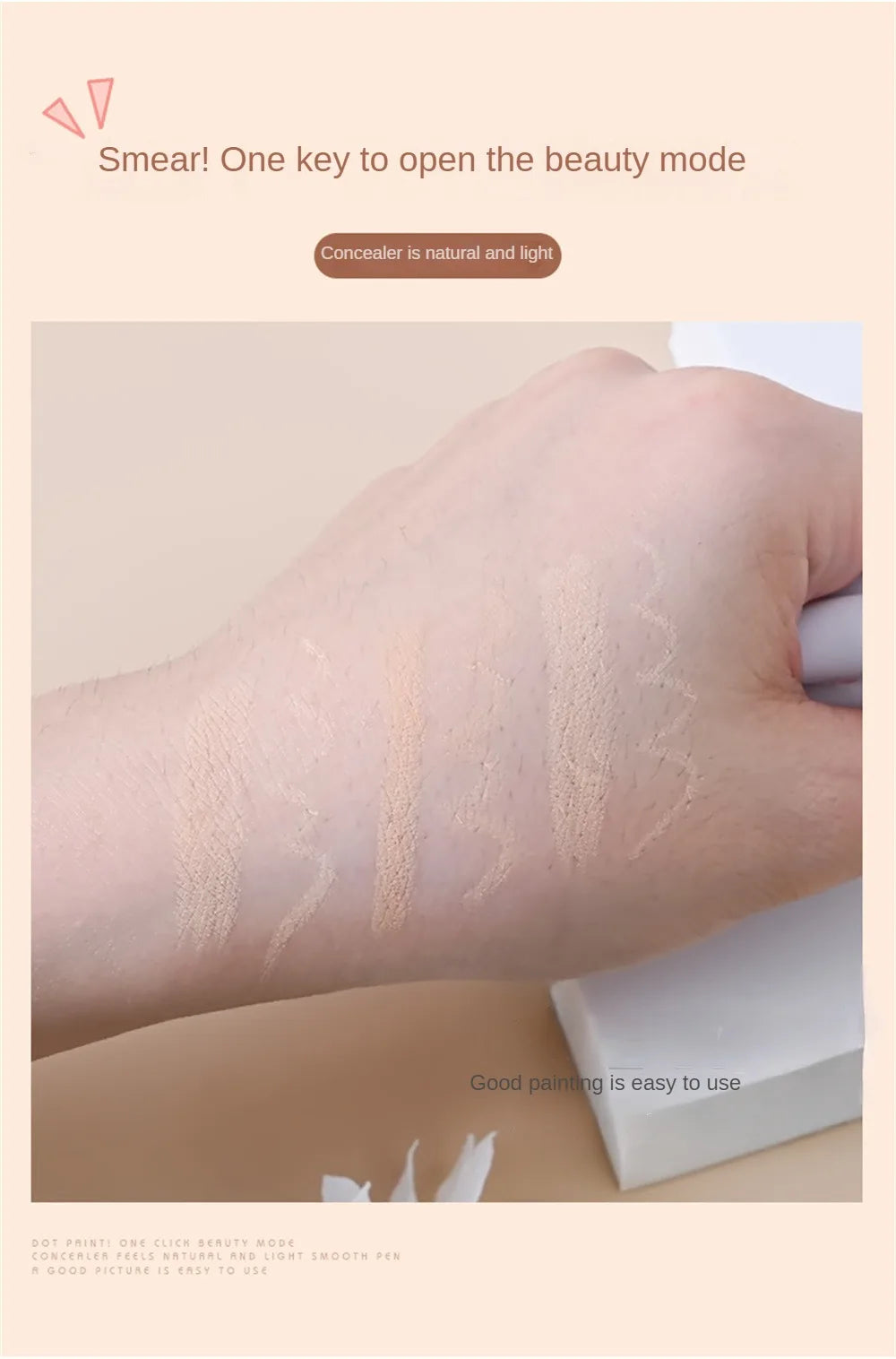 Concealer Eyebrow Pen Stick Natural Moisturizing Concealer Pencil Cover Spot Dark Circles Invisible Pores Waterproof Face Makeup