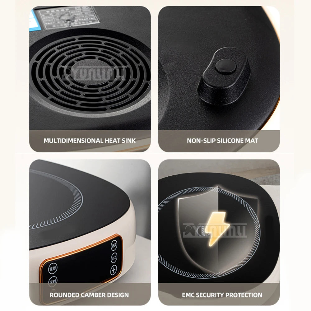 Smart Induction Cooker 3500W Electric Heating Furnace Water Boiler Cooking Plate Fogao