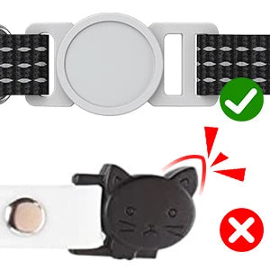 for Apple AirTag Cat Collar,Air Tag Pet Collar with airtag Holder and Bell Reflective GPS Kitten Collar for Girl Boy Cats gatos