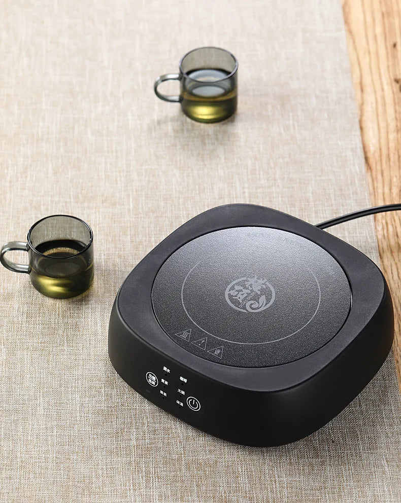 1200W Mini Electric Stove Portable Heating Furnace Cast Iron Hot Plate Coffee Milk Heater Temperature Adjustable Tea Warmer 15cm