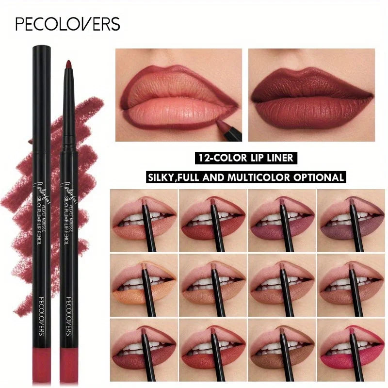 Lips Velvet Matte Lip Liner Pencil Waterproof Lasting Plump Lipstick Natural Lips Pencil Contour Line Makeup Lipliner Pen Gifts