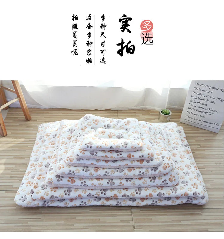 Double-sided Pet Mat Mats Short Plush Pet Sleeping Bed for Cats Small Dogs Cute Pet Pad Blanket Warm Kitten Cushion Cat Sofa Bed