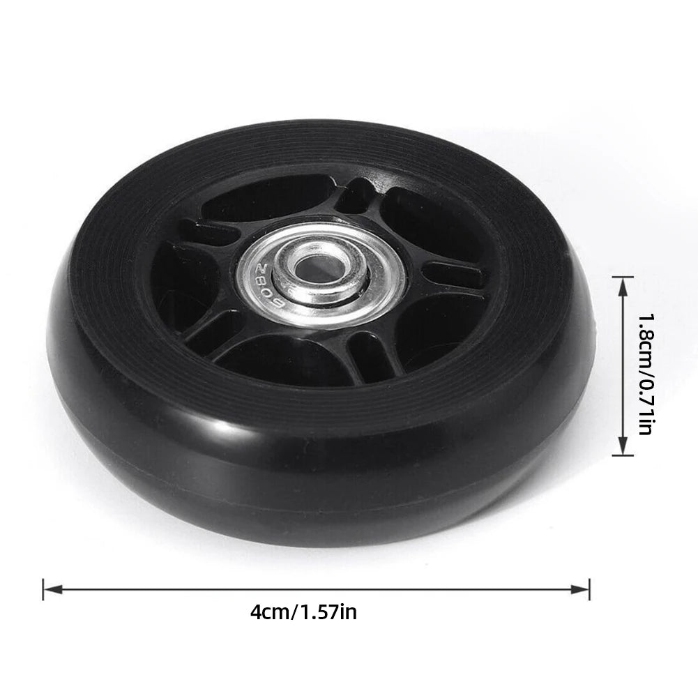 2/4PCS Luggage Wheels 40/50/60mm Rubber Casters Mute Trolley Case Wheels Replacement Axles Suitcase Wheel Parts For Furniture