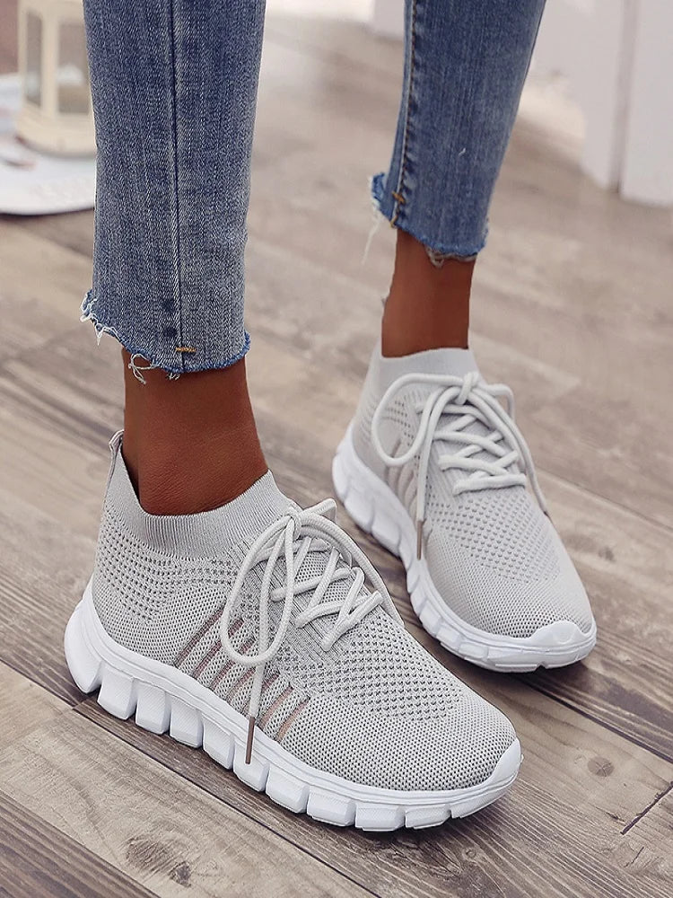 Women Mesh Breathable Shoes Slip on Flat Shoes Woman Tenis Ladies Casual Shoes Walking Footwear Sneakers Womens Vulcanize Shoes