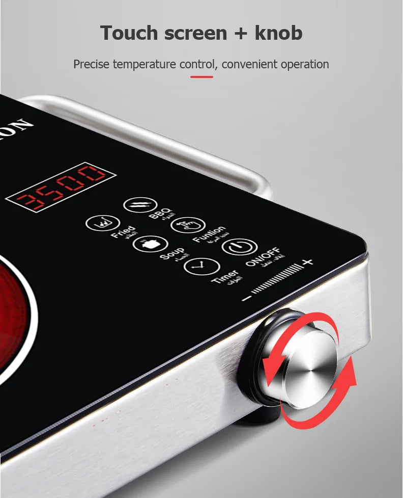 DMWD 110/220V 3500W Household Induction Cooker Electromagnetic Oven Waterproof Electric Stove Smart Touch Control Heating Plate