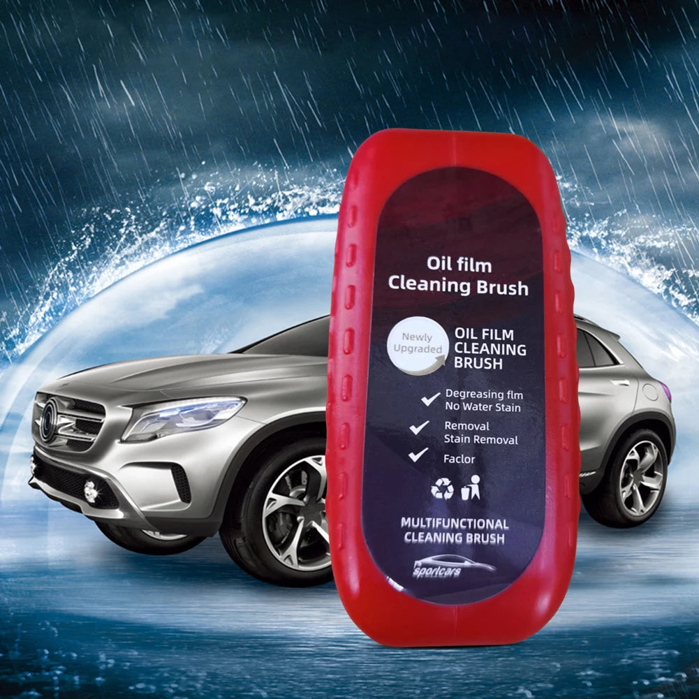 Car Windshield Cleaner Removes Dirt Oil Film Remover Car Glass Sponge Cleaning Brush Powerful Windshield Oil Film Stain Removal