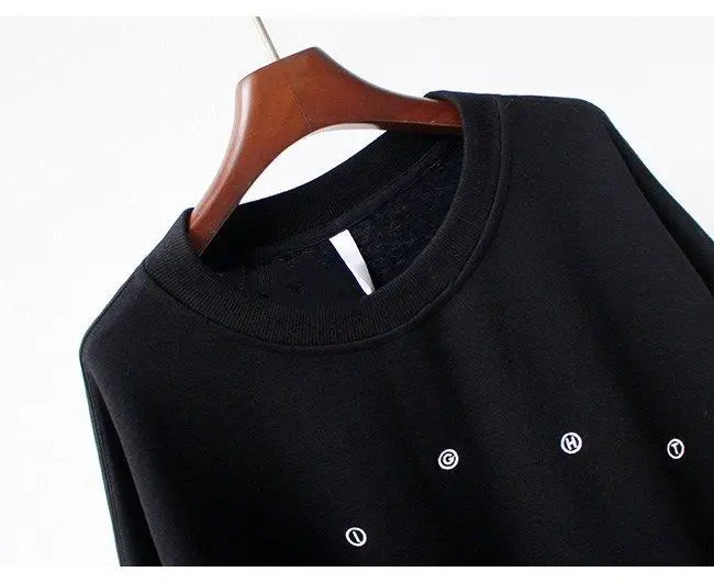Y2k Sweatshirt For Women Short Embroidery Spring Autumn New Loose Korean Fashion Long Sleeve Drawstring Pullover Top Woman