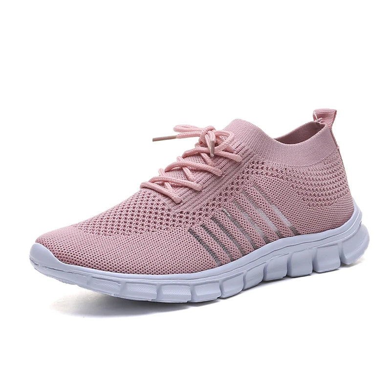 Women Mesh Breathable Shoes Slip on Flat Shoes Woman Tenis Ladies Casual Shoes Walking Footwear Sneakers Womens Vulcanize Shoes