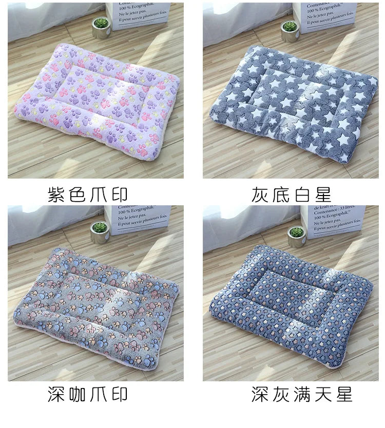 Double-sided Pet Mat Mats Short Plush Pet Sleeping Bed for Cats Small Dogs Cute Pet Pad Blanket Warm Kitten Cushion Cat Sofa Bed
