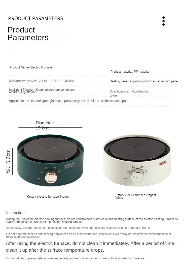 Round Electric Magnetic Induction Cooker Burner Commercial Hot Pot Heating Stove Plate Heater Furnace Stove for Cooking